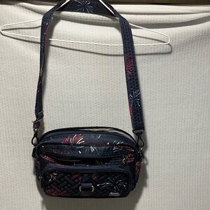 lug Navy Floral Firework Crossbody Bag